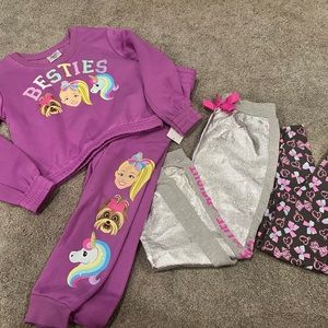 Jojo siwa girls pants and sweatpants sweatshirt set